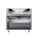 Комплект Qtap Tern Matt black тумба підлогова + раковина врізна QT1771TNL8023080CMB
