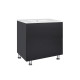 Комплект Qtap Tern Matt black тумба підлогова + раковина врізна QT1771TNL8023080CMB