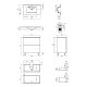 Комплект Qtap Tern Matt black тумба підлогова + раковина врізна QT1771TNL8023080CMB