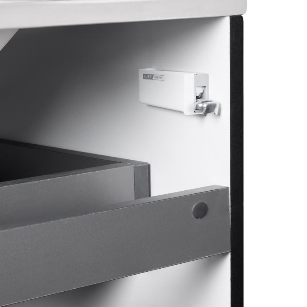 Комплект Qtap Tern Matt black тумба підвісна + раковина врізна QT1772TPL8023080CMB