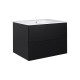 Комплект Qtap Tern Matt black тумба підвісна + раковина врізна QT1772TPL8023080CMB