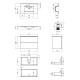 Комплект Qtap Tern Matt black тумба підвісна + раковина врізна QT1772TPL8023080CMB