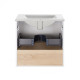 Комплект Qtap Robin 600х580х437 White / Whitish oak тумба підвісна + раковина врізна QT1372TPВ6001WWO