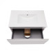 Комплект Qtap Robin 700х580х437 White / Whitish oak тумба підвісна + раковина врізна QT1372TPВ7001WWO