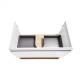 Комплект Qtap Robin 700х580х437 White / Whitish oak тумба підвісна + раковина врізна QT1372TPВ7001WWO