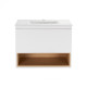 Комплект Qtap Robin 700х580х437 White / Whitish oak тумба підвісна + раковина врізна QT1372TPВ7001WWO