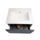 Комплект Qtap Robin 600х580х437 Graphite / Whitish oak тумба підвісна + раковина врізна QT1372TPВ6002GWO