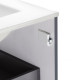 Комплект Qtap Robin 700х580х437 Graphite / Whitish oak тумба підвісна + раковина врізна QT1372TPВ7002GWO