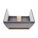 Комплект Qtap Robin 700х580х437 Graphite / Whitish oak тумба підвісна + раковина врізна QT1372TPВ7002GWO