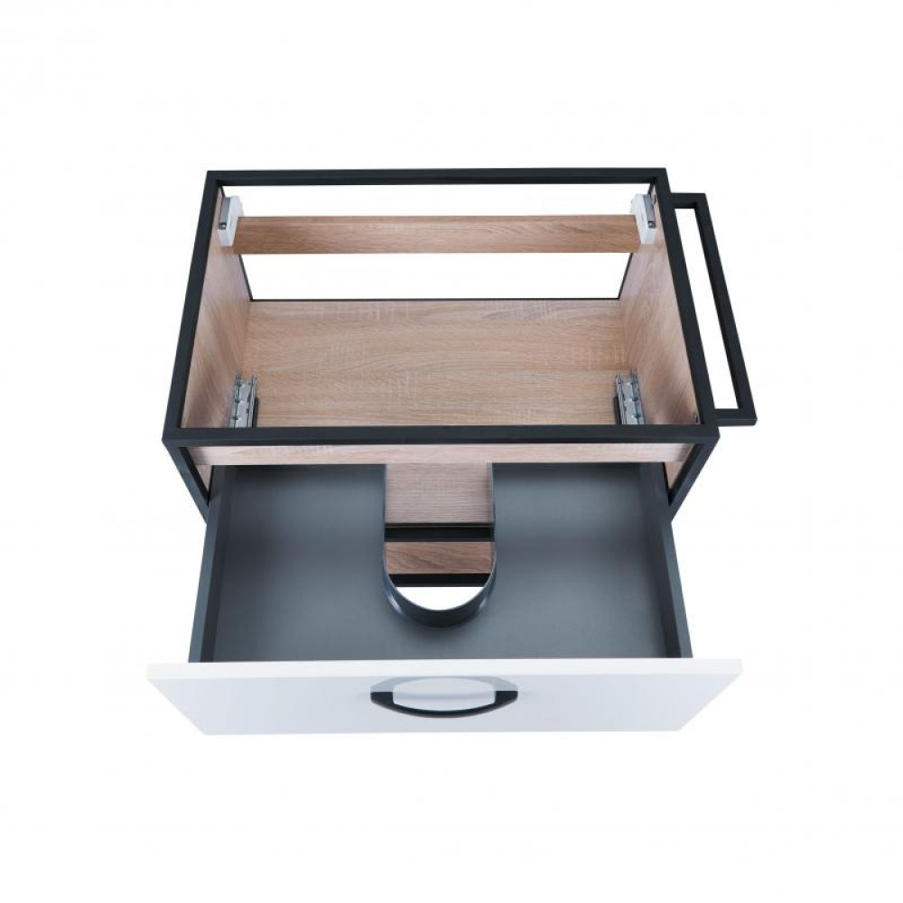 Тумба підвісна Qtap Taurus 600х580х437 White / Whitish oak QT2474TPT603WWO