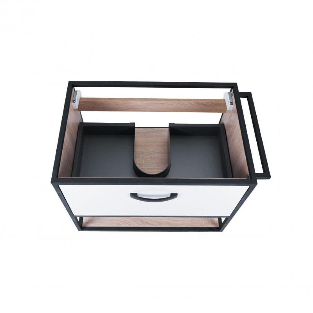Тумба підвісна Qtap Taurus 600х580х437 White / Whitish oak QT2474TPT603WWO