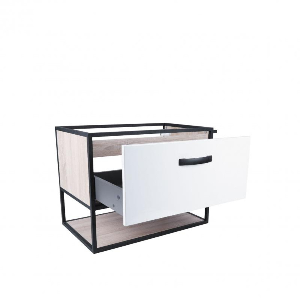 Тумба підвісна Qtap Taurus 700х580х437 White / Whitish oak QT2474TPT703WWO