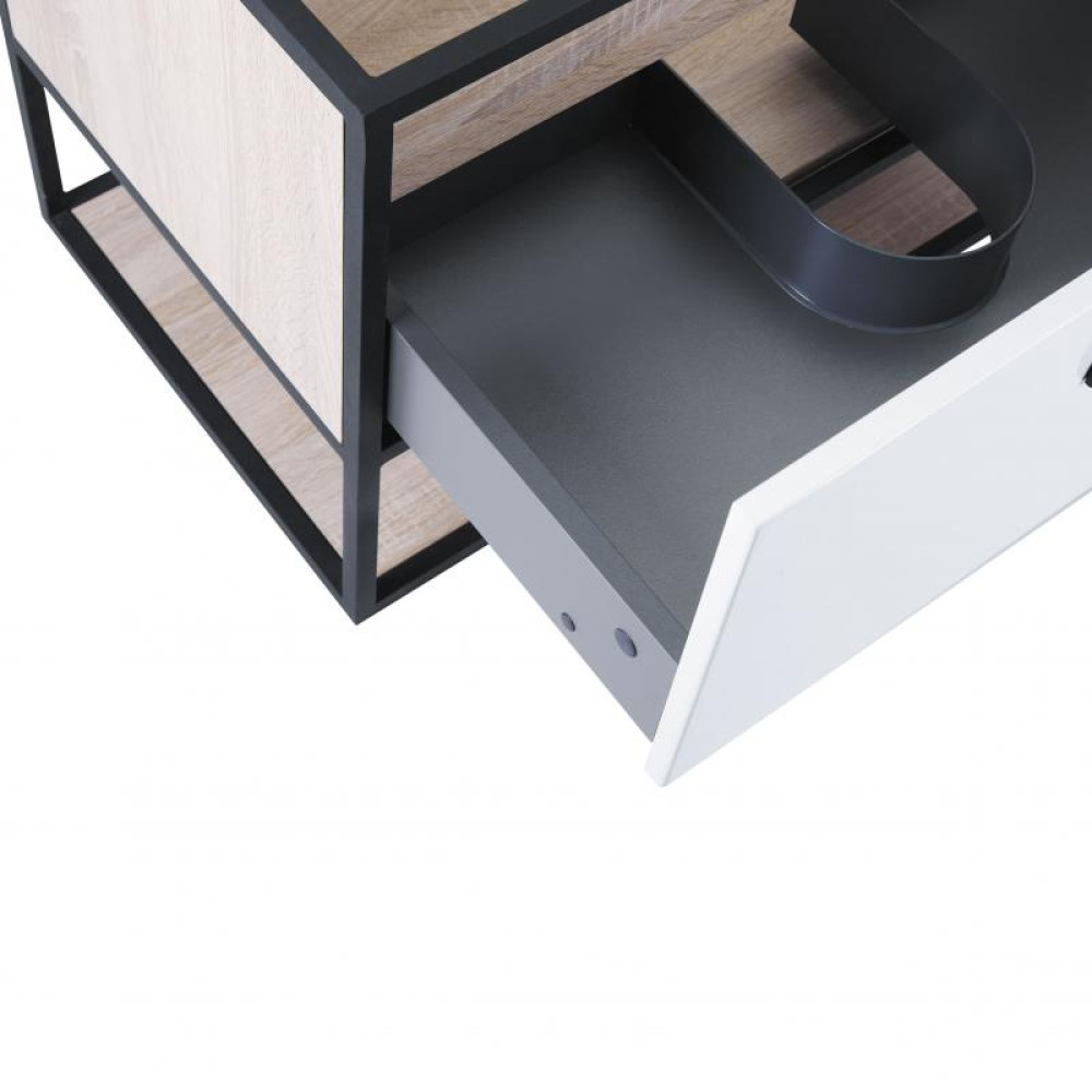 Тумба підвісна Qtap Taurus 700х580х437 White / Whitish oak QT2474TPT703WWO