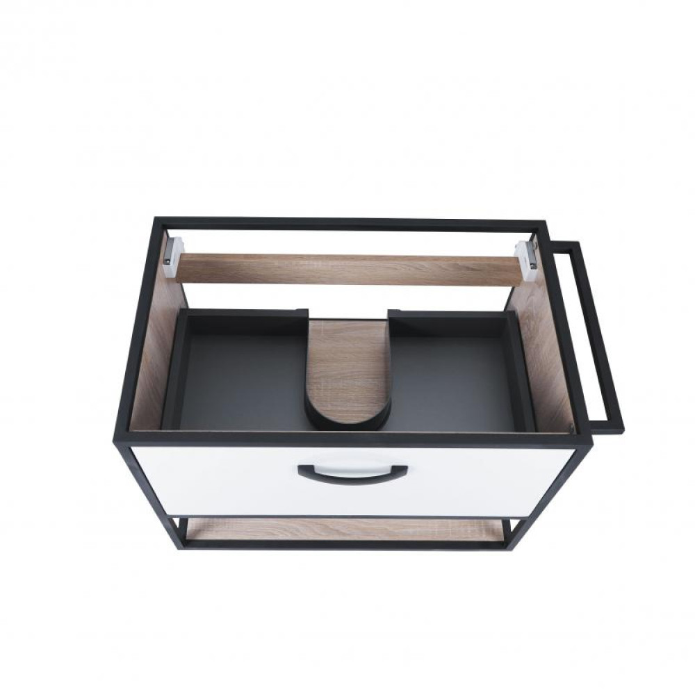 Тумба підвісна Qtap Taurus 700х580х437 White / Whitish oak QT2474TPT703WWO