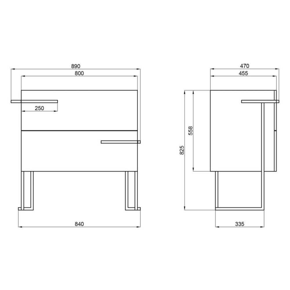 Тумба підлогова Qtap Taurus QT2473TNT803WO