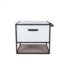 Тумба підвісна Qtap Taurus 600х476х469 White / Whitish oak зі стільницею QT2479TPT603WWO