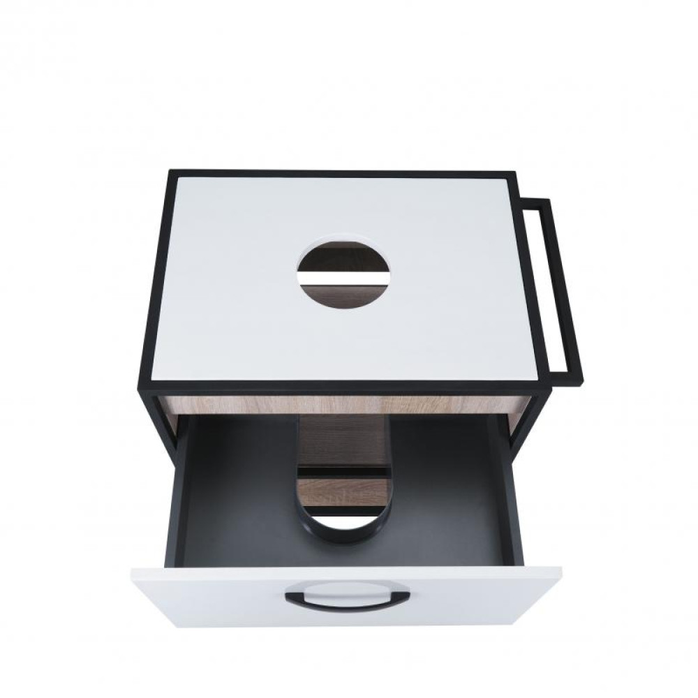 Тумба підвісна Qtap Taurus 600х476х469 White / Whitish oak зі стільницею QT2479TPT603WWO
