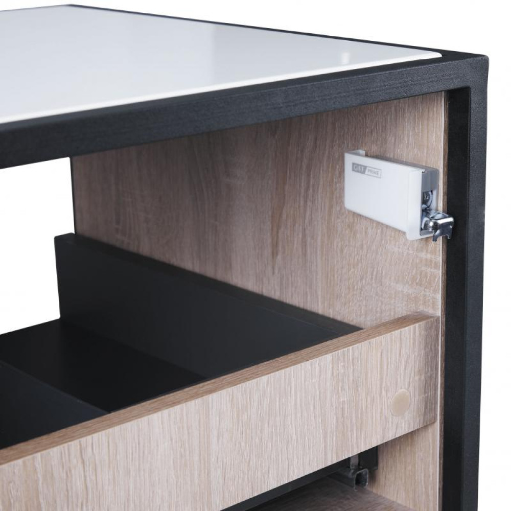 Тумба підвісна Qtap Taurus 600х476х469 White / Whitish oak зі стільницею QT2479TPT603WWO