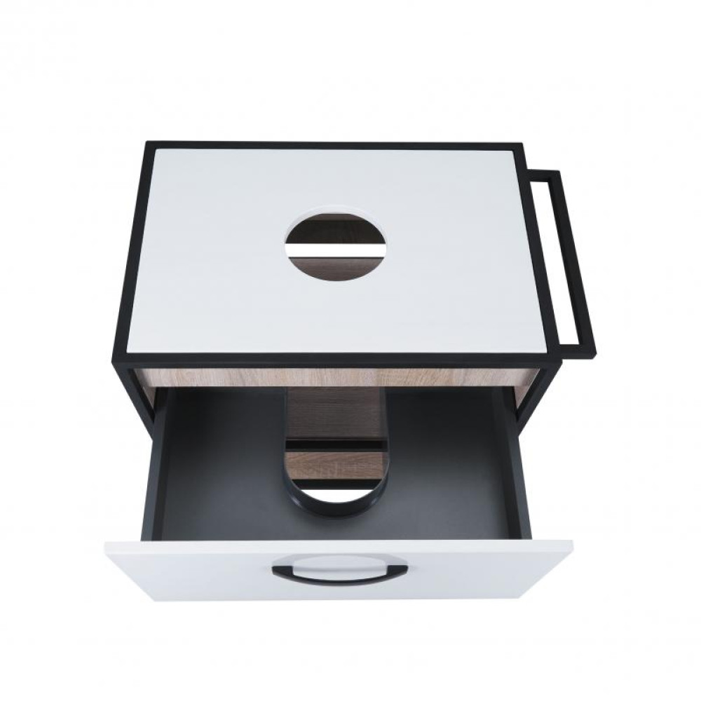 Тумба підвісна Qtap Taurus 700х476х469 White / Whitish oak зі стільницею QT2479TPT703WWO