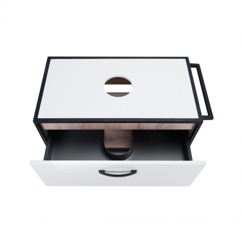 Тумба підвісна Qtap Taurus 800х476х469 White / Whitish oak зі стільницею QT2479TPT803WWO