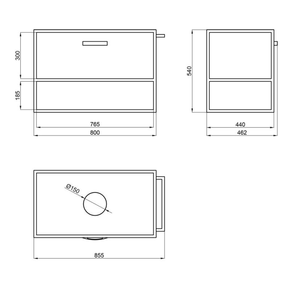 Тумба підвісна Qtap Taurus 800х476х469 White / Whitish oak зі стільницею QT2479TPT803WWO