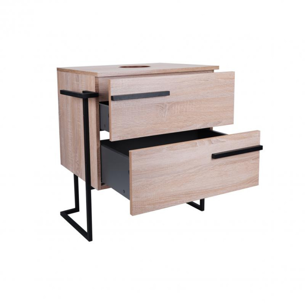 Тумба підлогова Qtap Taurus 690х720х470 Whitish oak зі стільницею QT2480TNT603WO