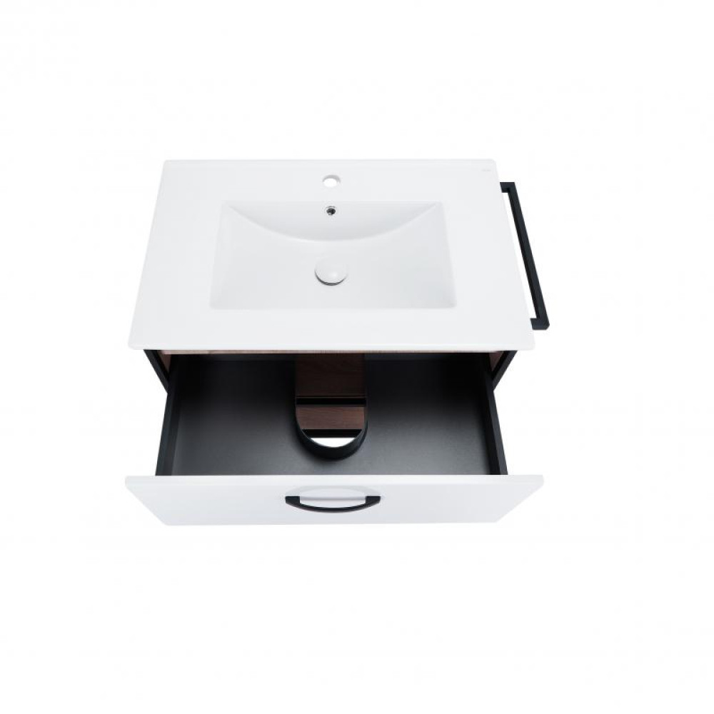 Комплект Qtap Taurus 600х580х437 White / Whitish oak тумба підвісна + раковина врізна QT2472TPT603WWO