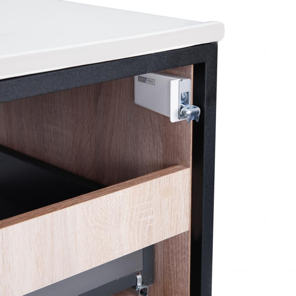 Комплект Qtap Taurus 600х580х437 White / Whitish oak тумба підвісна + раковина врізна QT2472TPT603WWO