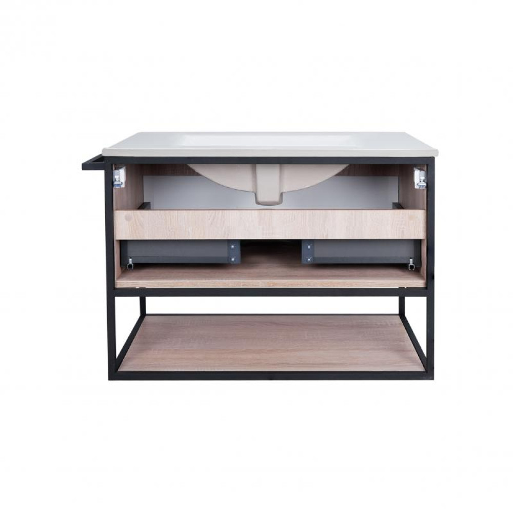 Комплект Qtap Taurus 700х580х437 White / Whitish oak тумба підвісна + раковина врізна QT2472TPT703WWO