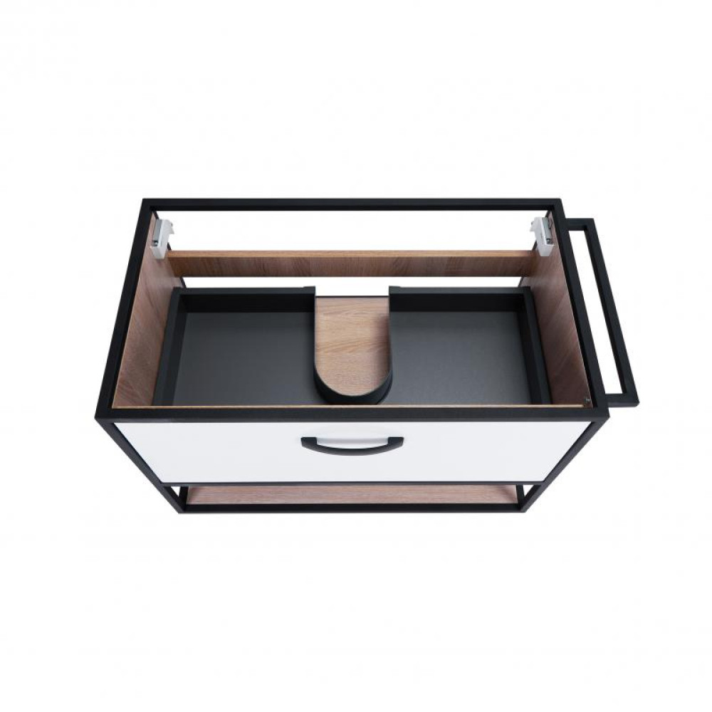 Комплект Qtap Taurus 700х580х437 White / Whitish oak тумба підвісна + раковина врізна QT2472TPT703WWO