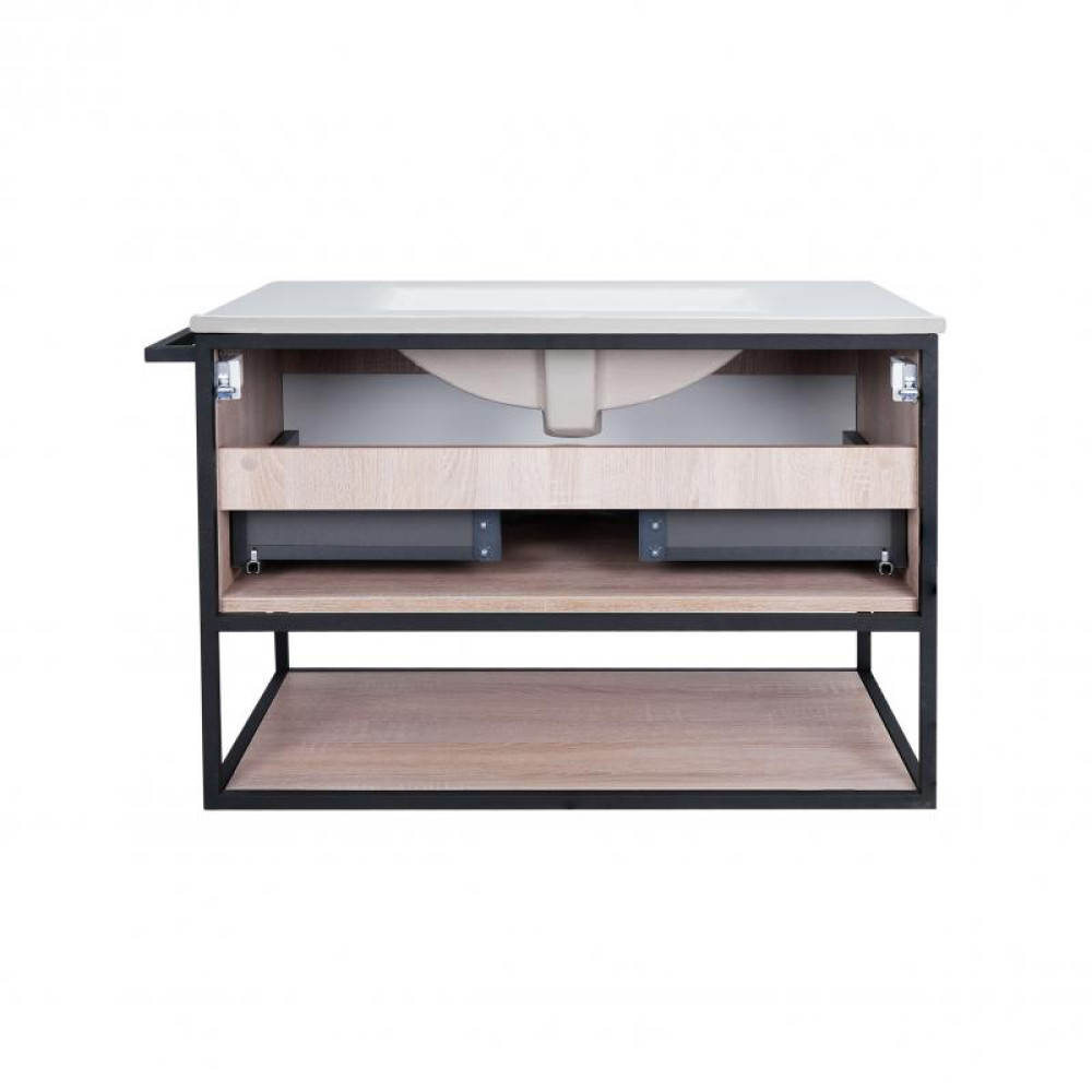 Комплект Qtap Taurus 800х580х437 White / Whitish oak тумба підвісна + раковина врізна QT2472TPT803WWO