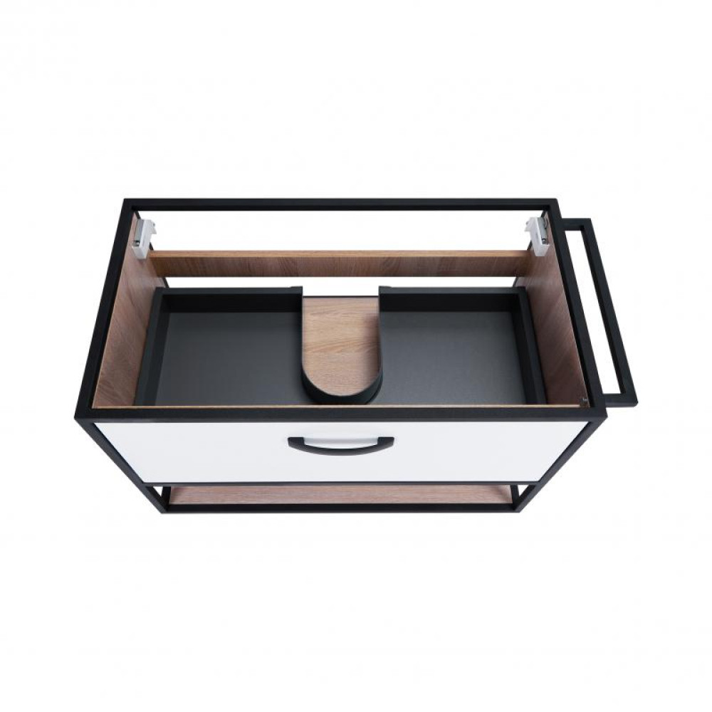 Комплект Qtap Taurus 800х580х437 White / Whitish oak тумба підвісна + раковина врізна QT2472TPT803WWO