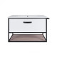 Комплект Qtap Taurus 800х580х437 White / Whitish oak тумба підвісна + раковина врізна QT2472TPT803WWO