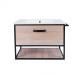 Комплект Qtap Taurus 700х580х437 Whitish oak тумба підвісна + раковина врізна QT2472TPT703WO