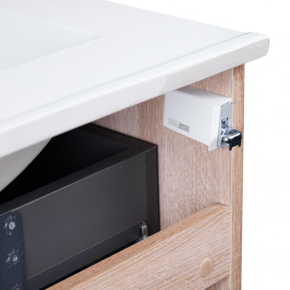 Комплект Qtap Taurus 600х800х437 Whitish oak тумба для підлоги + раковина врізна QT2471TNT603WO