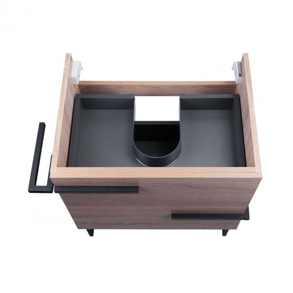 Комплект Qtap Taurus 600х800х437 Whitish oak тумба для підлоги + раковина врізна QT2471TNT603WO