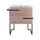 Комплект Qtap Taurus 600х800х437 Whitish oak тумба для підлоги + раковина врізна QT2471TNT603WO
