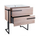 Комплект Qtap Taurus 700х800х437 Whitish oak тумба для підлоги + раковина врізна QT2471TNT703WO