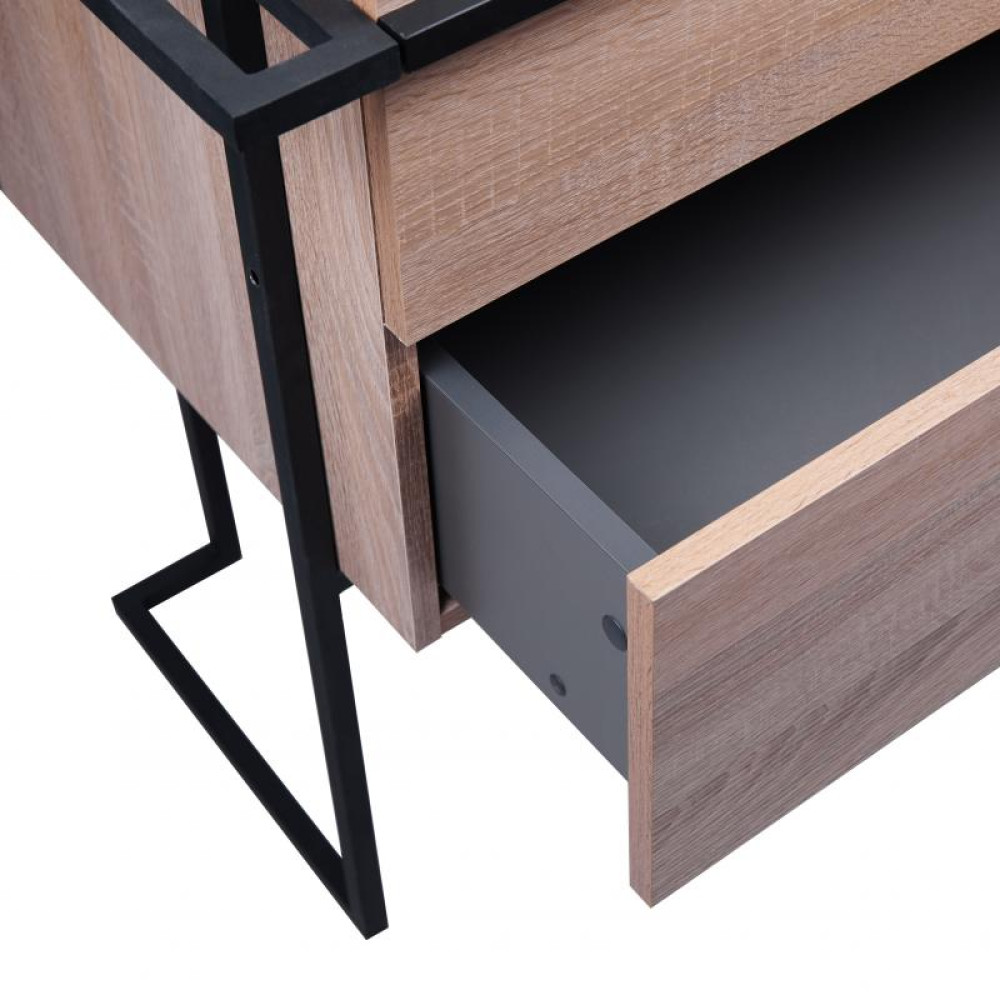 Комплект Qtap Taurus 700х800х437 Whitish oak тумба для підлоги + раковина врізна QT2471TNT703WO