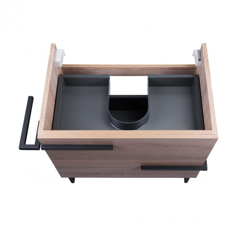 Комплект Qtap Taurus 700х800х437 Whitish oak тумба для підлоги + раковина врізна QT2471TNT703WO