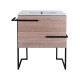 Комплект Qtap Taurus 700х800х437 Whitish oak тумба для підлоги + раковина врізна QT2471TNT703WO