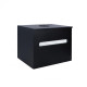 Тумба підвісна Qtap Virgo 600х476х469 Black / White зі стільницею QT1879TPА602BW