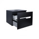Тумба підвісна Qtap Virgo 600х476х469 Black / White зі стільницею QT1879TPА602BW