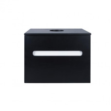 Тумба подвесная Qtap Virgo 600х476х469 Black/White со столешницей QT1879TPА602BW