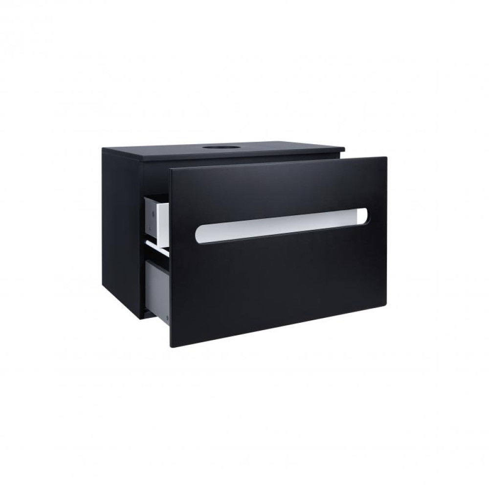 Тумба підвісна Qtap Virgo Black/White зі стільницею QT1879TPА702BW