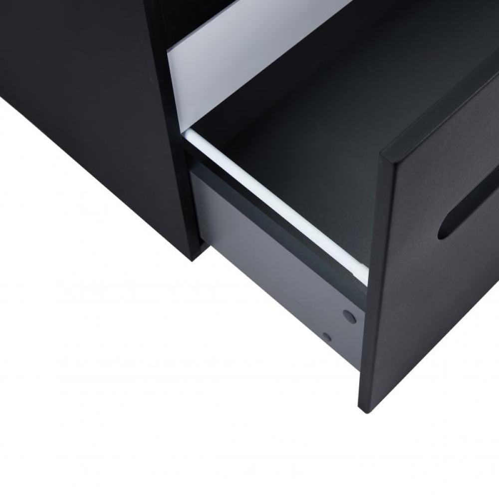Тумба підвісна Qtap Virgo Black/White зі стільницею QT1879TPА702BW