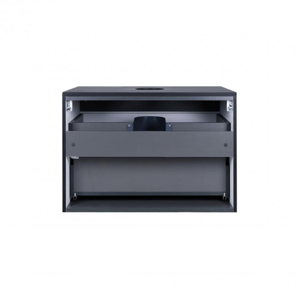 Тумба підвісна Qtap Virgo Black/White зі стільницею QT1879TPА702BW