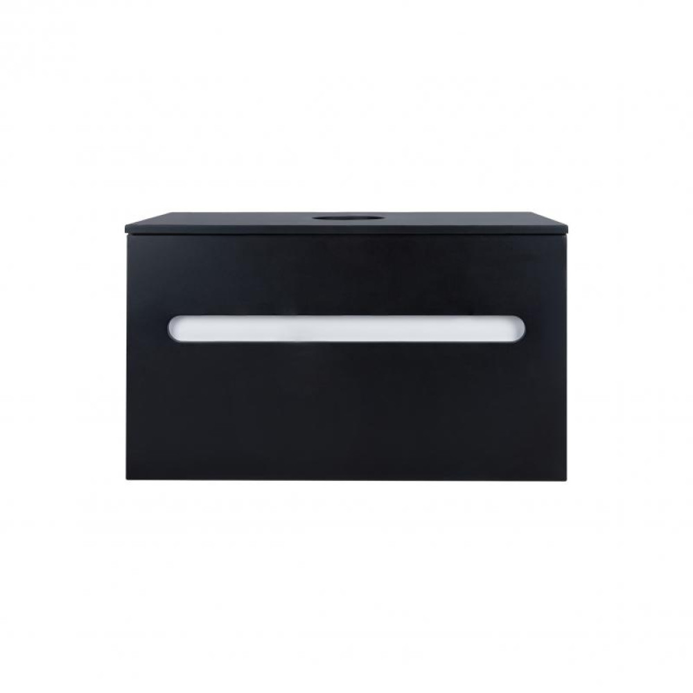Тумба підвісна Qtap Virgo Black/White зі стільницею QT1879TPА802BW