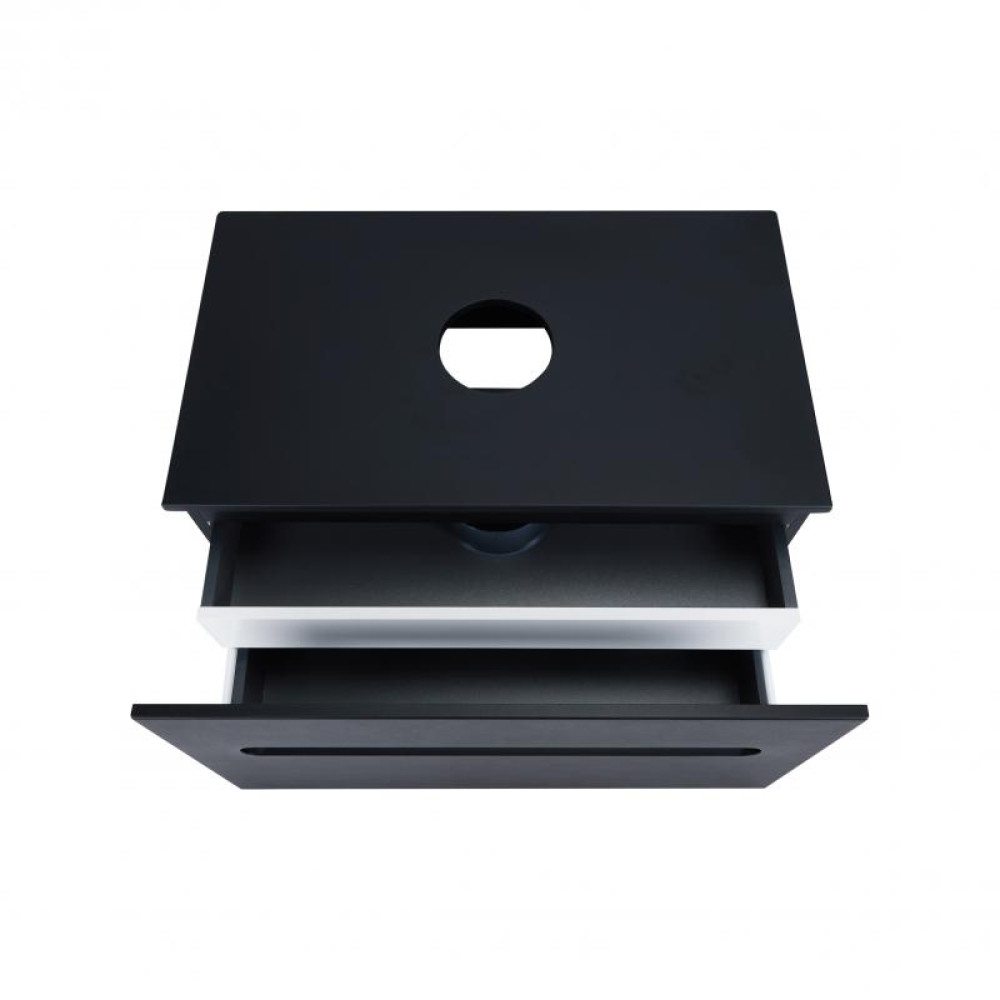 Тумба підвісна Qtap Virgo Black/White зі стільницею QT1879TPА802BW