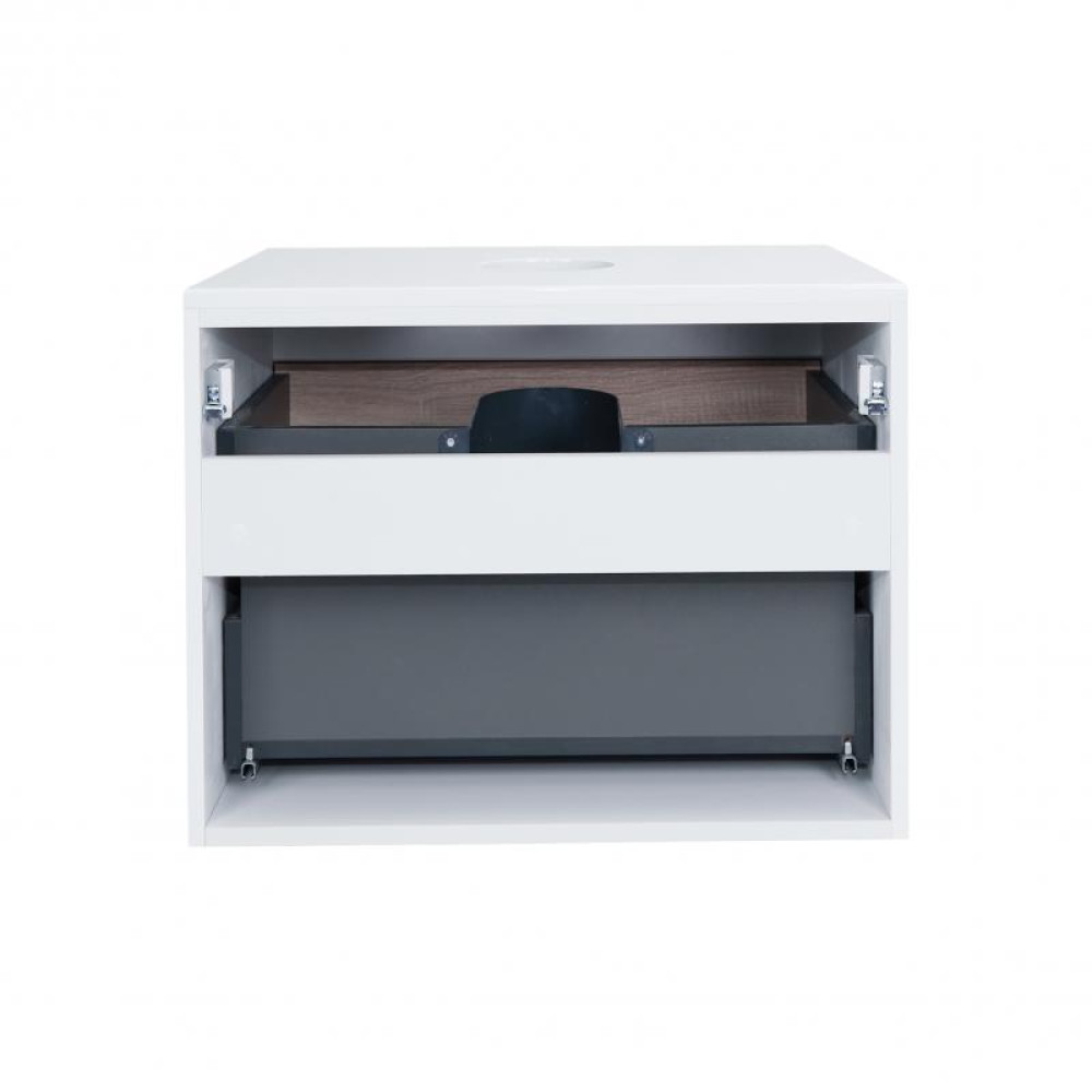 Тумба підвісна Qtap Virgo 600х476х469 White / Whitish oak зі стільницею QT1879TPА601WWO